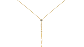 14k Name Lariat Necklace