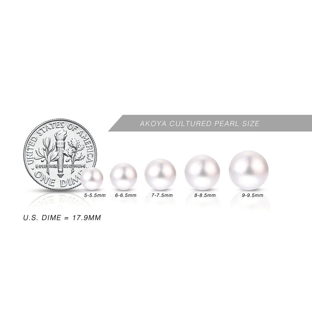 6mm AA Akoya Pearl 14K Yellow Gold Stud Earrings