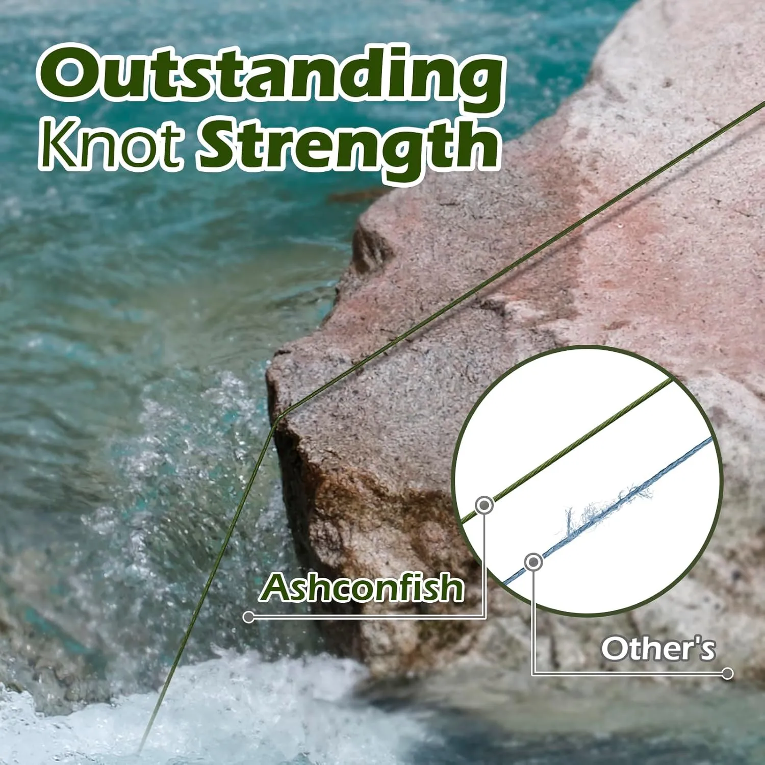 Ashconfish Braided Fishing Line- 9 Strands Super Strong PE Fishing Wire-Abrasion Resistant - Zero Stretch-Small Diameter-Multiple Colors, 100M/109Yds-300M/328Yds-500M/547 Yds -15LB 20LB to 310LB
