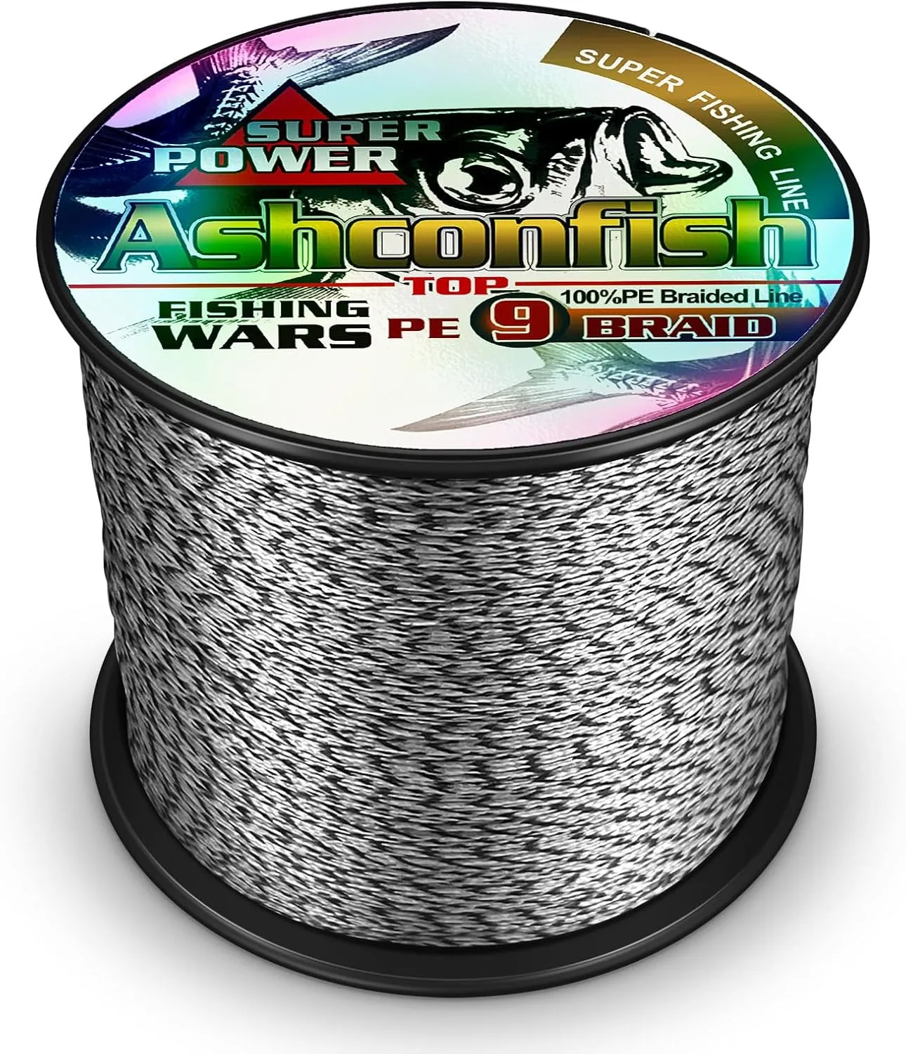 Ashconfish Braided Fishing Line- 9 Strands Super Strong PE Fishing Wire-Abrasion Resistant - Zero Stretch-Small Diameter-Multiple Colors, 100M/109Yds-300M/328Yds-500M/547 Yds -15LB 20LB to 310LB