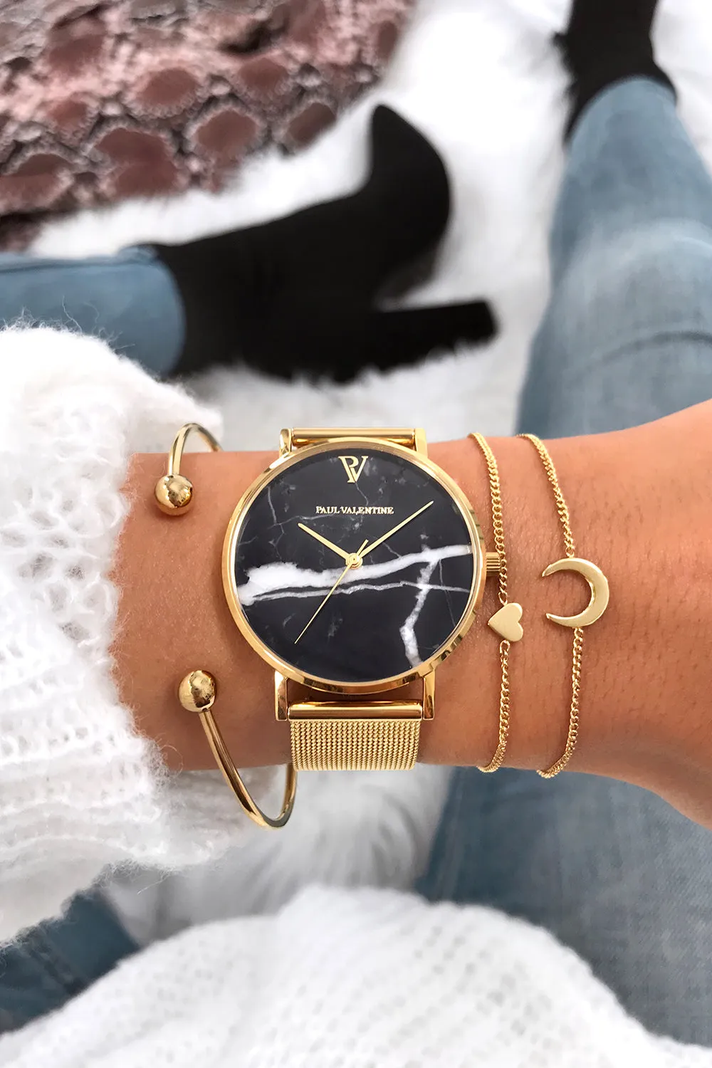 Black Marble Gold Mesh