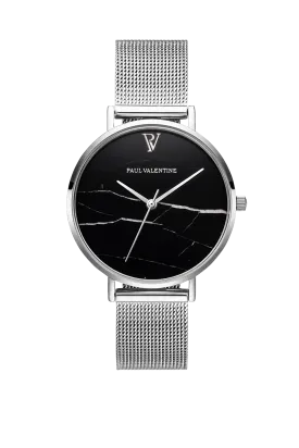 Black Marble Silver Mesh
