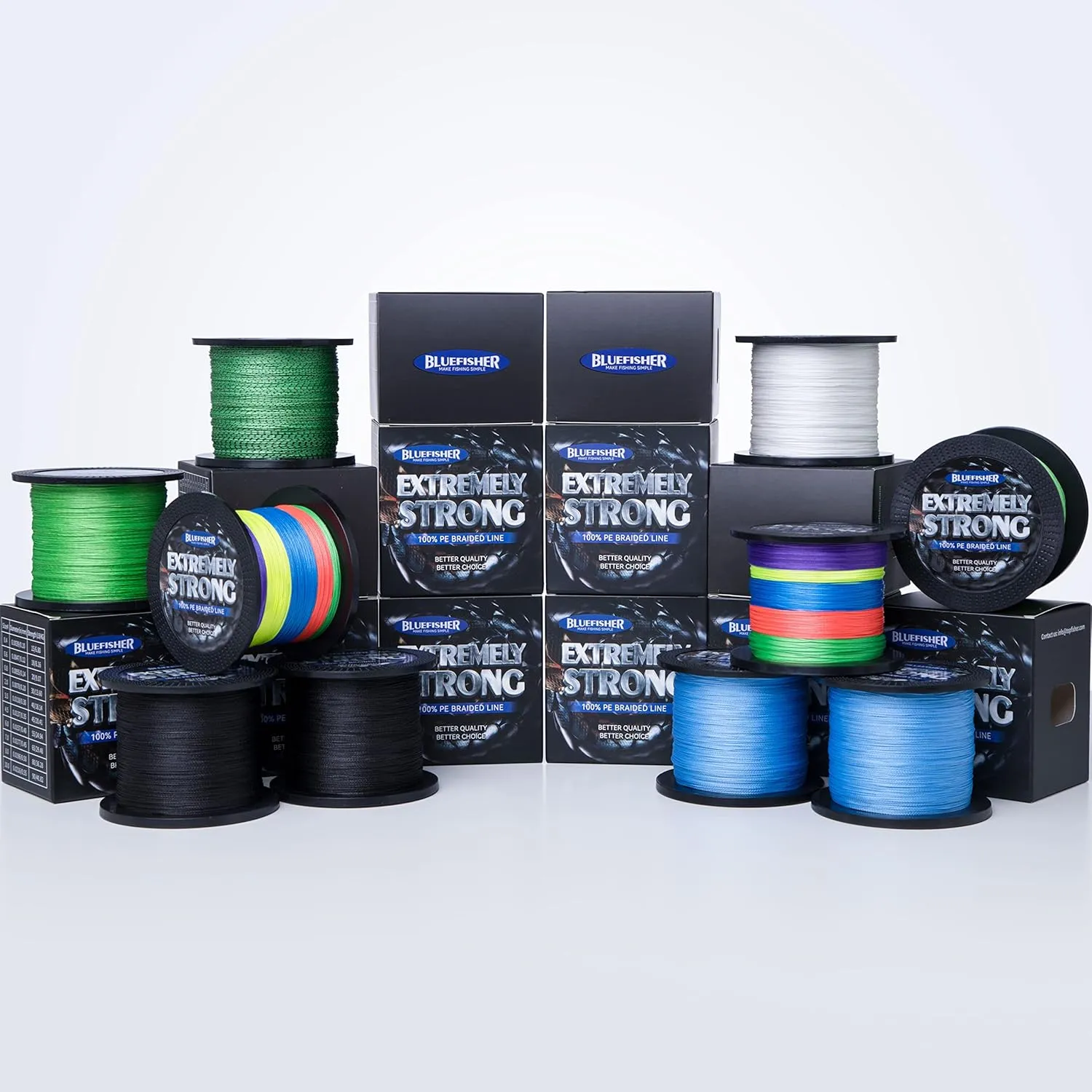 Braided Fishing Line - Extremely Strong - Zero Stretch- Smaller Diameter, 4 Strands 8 Strand 12 Strand 10LB-80LB 328Yds/546Yds