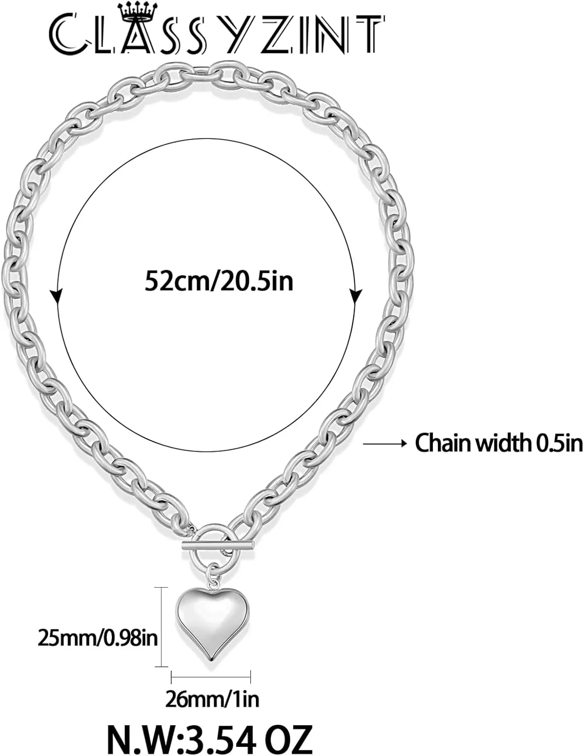 CLASSYZINT 18K Gold Plated Coin Lion Head Pendant Necklace Chunky Paperclip Choker Necklace For Gifts On Birthday Holidays For Women Girls