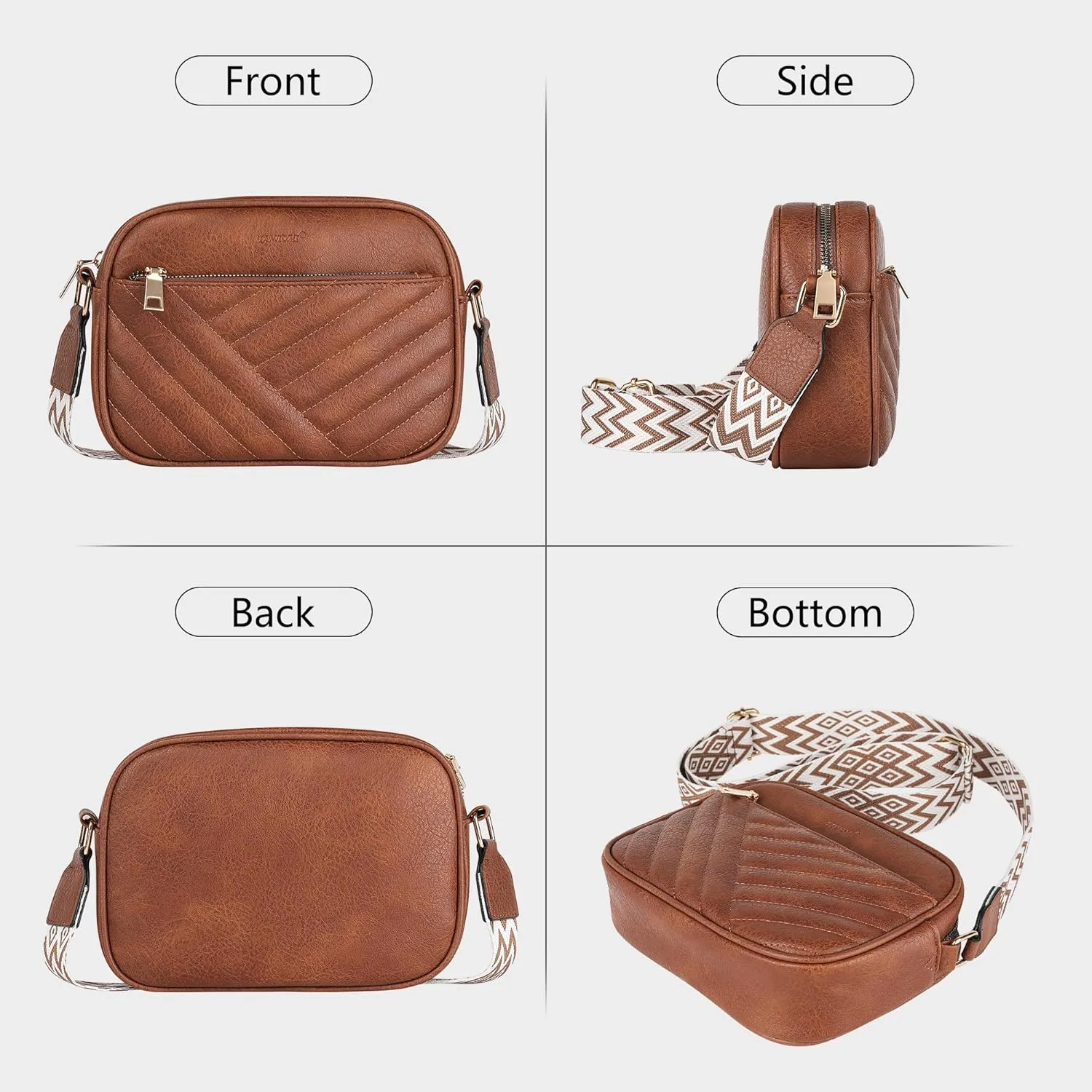 Crossbody Bags for Women Purses for Women Vegan Leather crossbody purse Handbags with Ajustable Strap