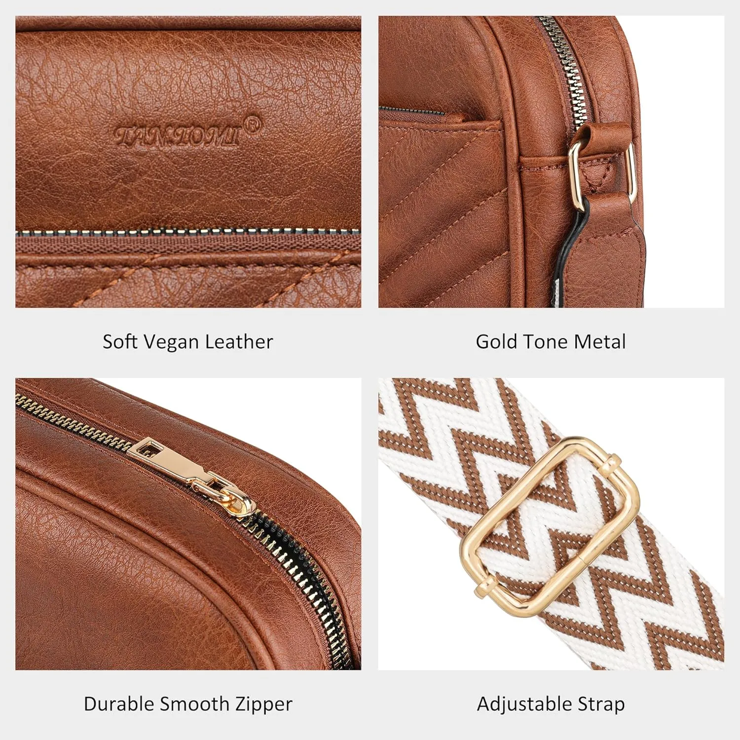 Crossbody Bags for Women Purses for Women Vegan Leather crossbody purse Handbags with Ajustable Strap