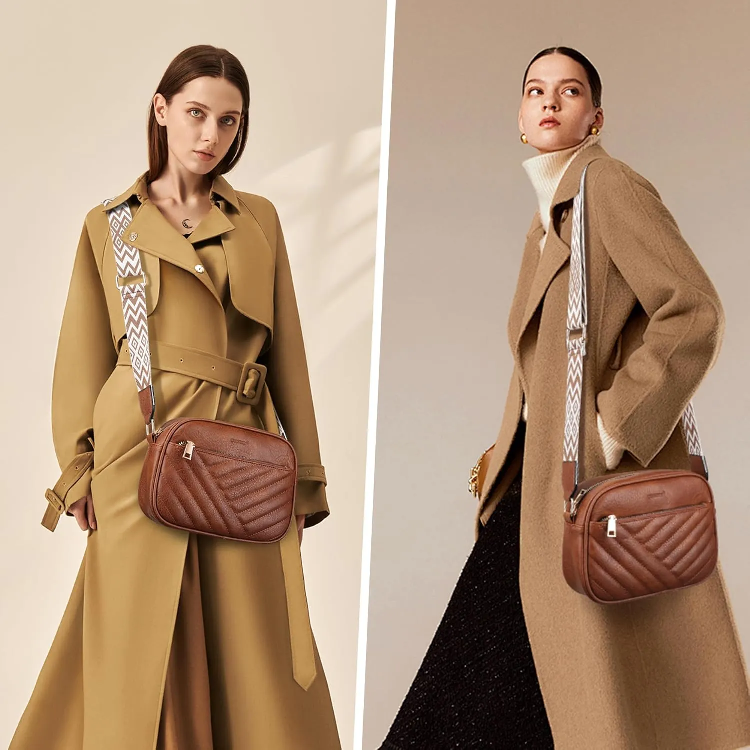 Crossbody Bags for Women Purses for Women Vegan Leather crossbody purse Handbags with Ajustable Strap
