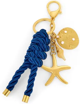 Cute Seashell Bag Charm Keychain for Women Ocean Starfish Purse Charm Keychain for Handbags Key Chain Accessory