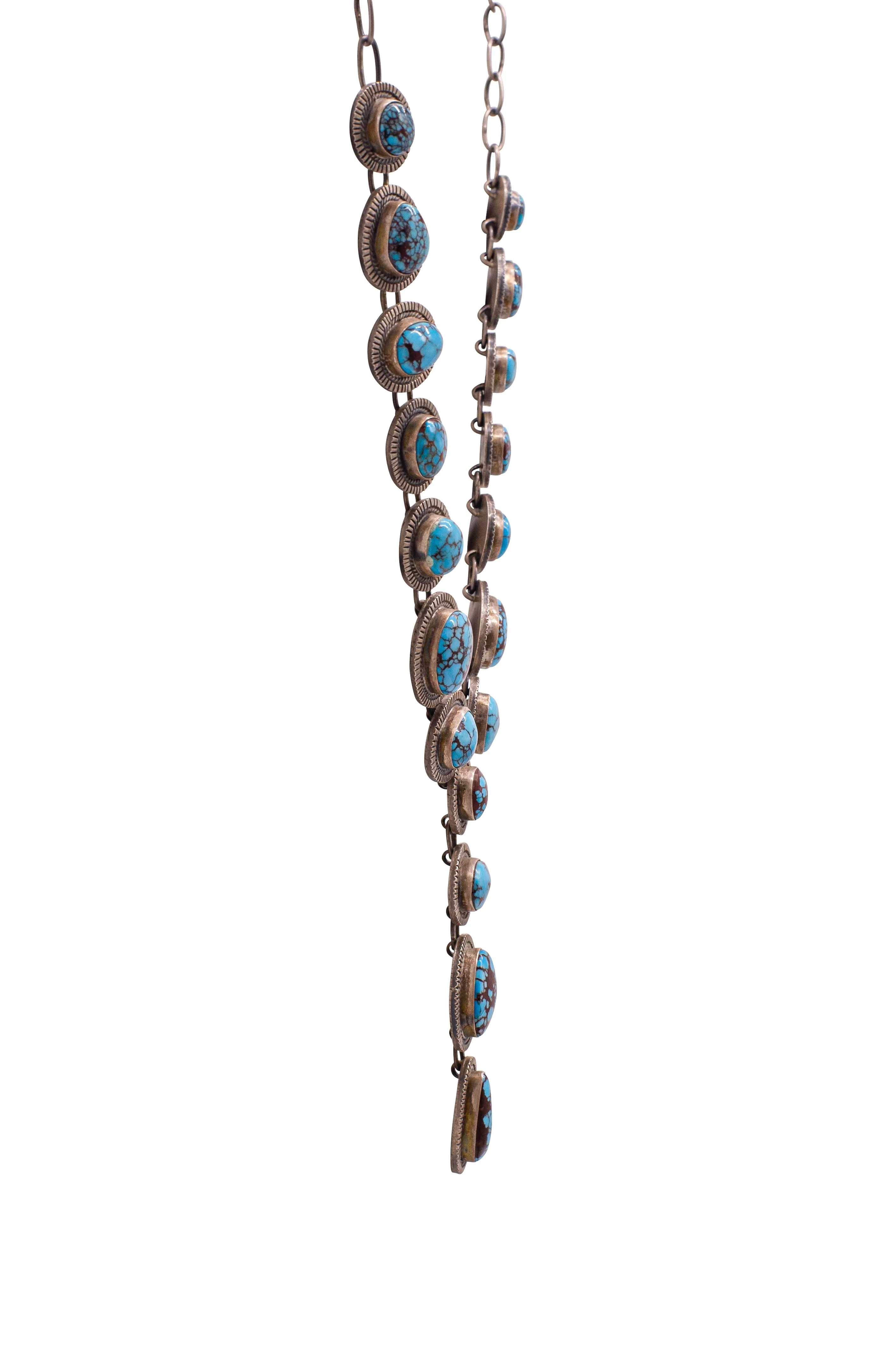 Egyptian Turquoise Lariat Necklace | E. Wylie