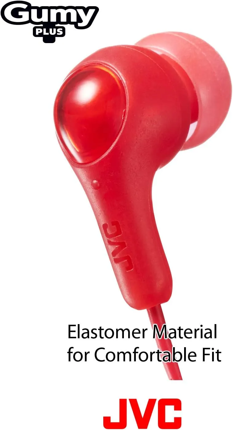 JVC Gumy in Ear Earbud Headphones, Powerful Sound, Comfortable and Secure Fit, Silicone Ear Pieces S/M/L - HAFX7G Green