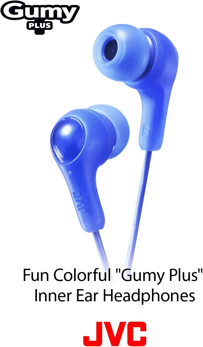 JVC Gumy in Ear Earbud Headphones, Powerful Sound, Comfortable and Secure Fit, Silicone Ear Pieces S/M/L - HAFX7G Green