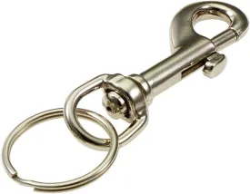 Lucky Line 3-1/2" Bolt Snap, mens , Nickel Plated Zinc with 1-1/8" Split Key Ring (4511)