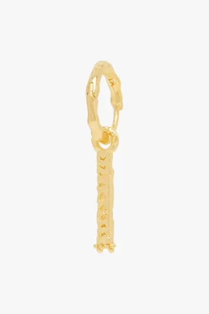 Lunar phases hoop earring gold plated 