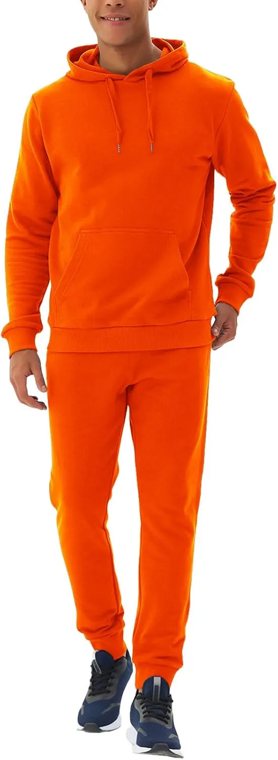 Men's Tacksuit 2-Piece Active Set:Fleece Pullover Sweatshirt and Sweatpants,Jogging Sweatsuit Outfit