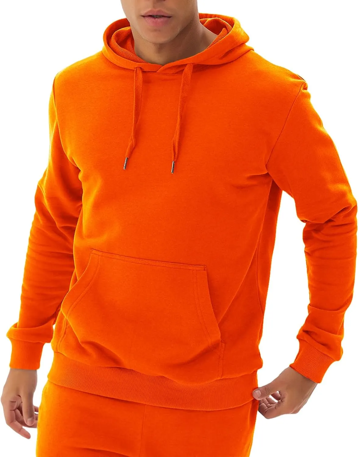 Men's Tacksuit 2-Piece Active Set:Fleece Pullover Sweatshirt and Sweatpants,Jogging Sweatsuit Outfit