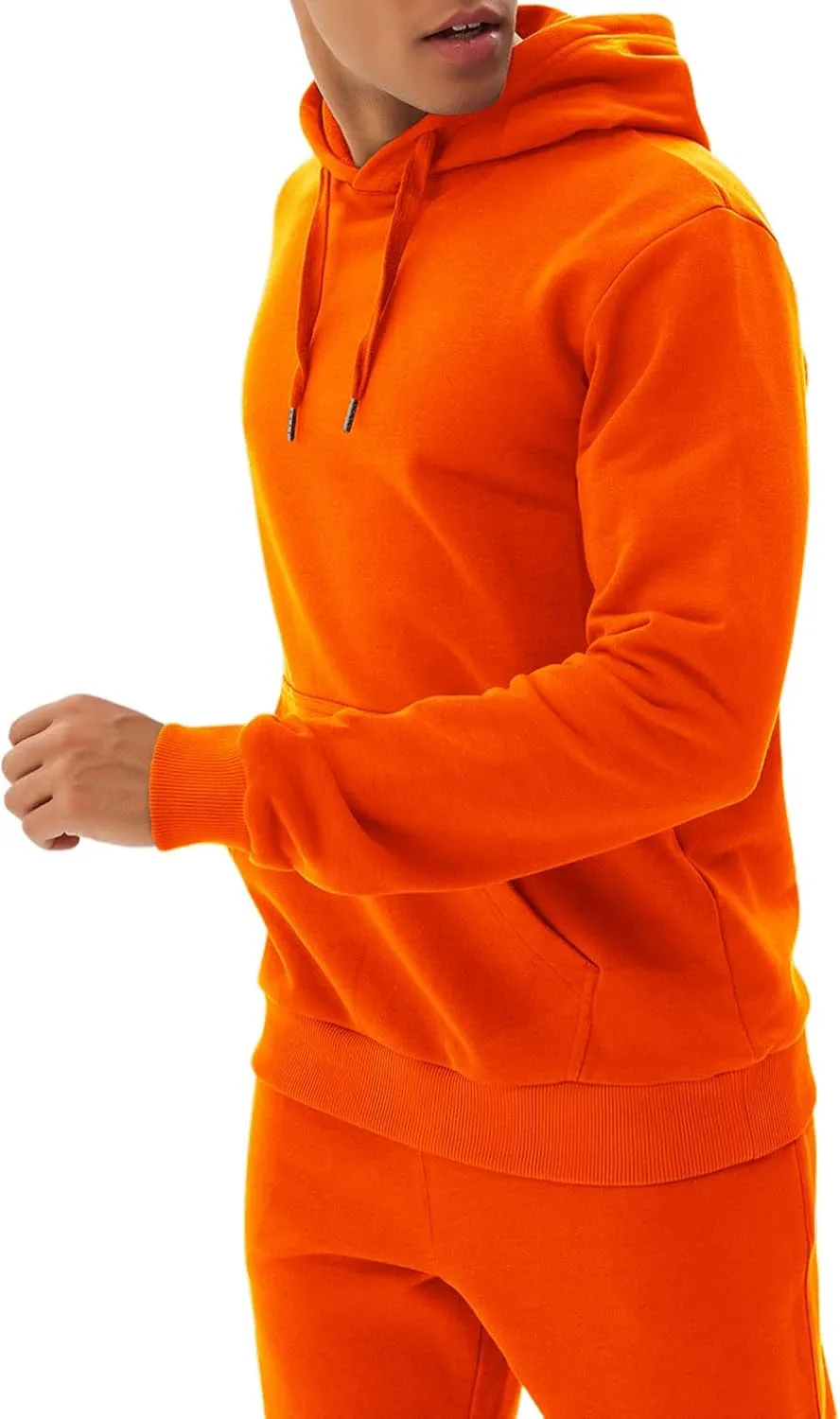 Men's Tacksuit 2-Piece Active Set:Fleece Pullover Sweatshirt and Sweatpants,Jogging Sweatsuit Outfit