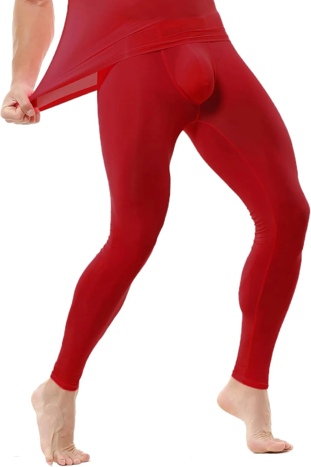 Mens Thermal Underwear Bottoms Activewear Leggings Long Johns Underpants Activewear Yoga Pants