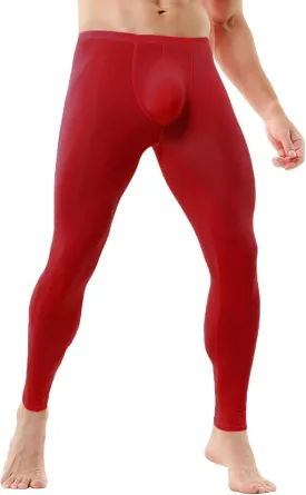 Mens Thermal Underwear Bottoms Activewear Leggings Long Johns Underpants Activewear Yoga Pants
