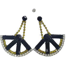 Multicolored Stone Chandelier Earrings