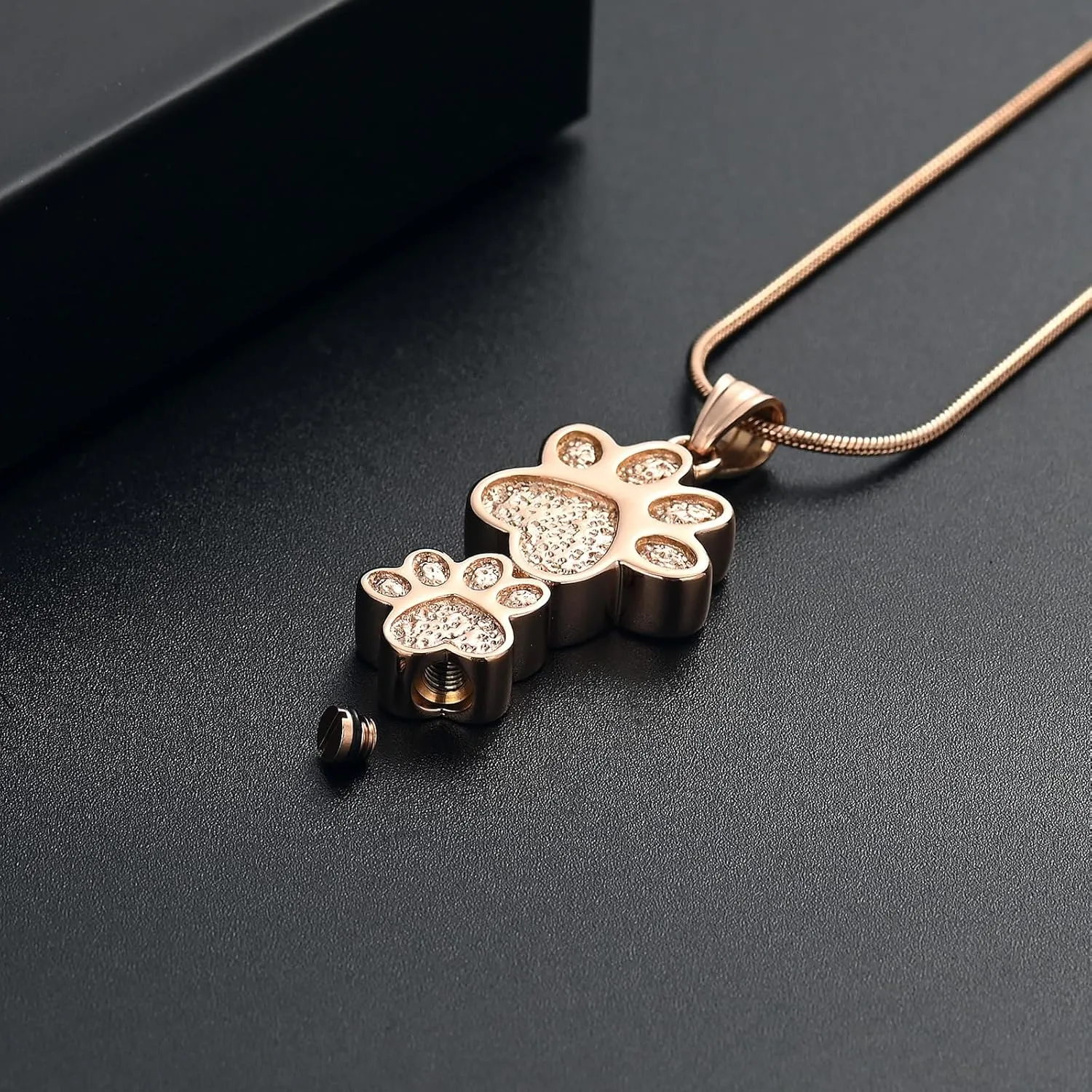 Paw Print Cremation Jewelry for Ashes for Pet Infinity Cross Urn Necklace for Ashes Stainless Steel Ashes Pendant Keepsake Memorial Jewelry for Dog Cat Ashes