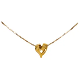 "My Heart Is Wrapped Around You" Heart Ribbon Necklace