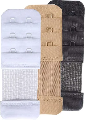 SAMGU Women's Bra Extenders 2 Hook / 3 Hook / 4 Hook / 5 Hook / 6 Hook, Soft Stretchy Back Bra Extension Strap