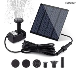 Solar Water Fountain with 8 Nozzles Decorative Water Pump for Garden, Bird Bath, Pool, Pond and Outdoor with Sponge Filter