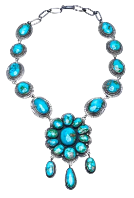 Sonoran Gold Turquoise Necklace | Navajo Handmade