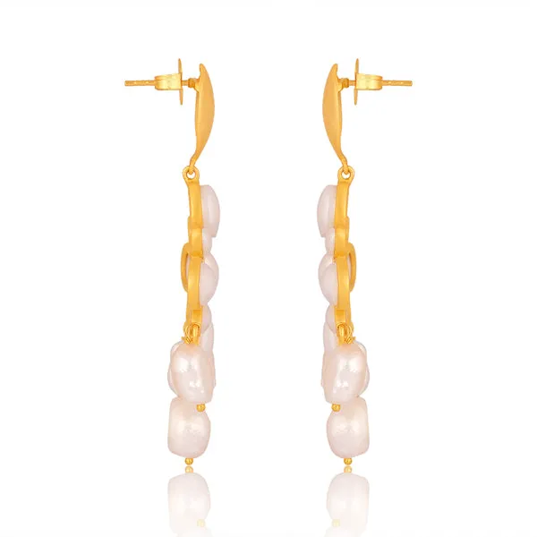 Swept Away Drop Earrings - Pearl