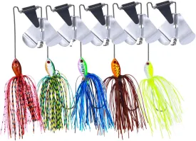 Trout Lures Spinner Baits with 2 Spoons, Rosster Tail Fishing Lures, Spinnerbait for Bass Fishing Lures Kit for Trout, Pike, Steelhead Freshwater Saltwater