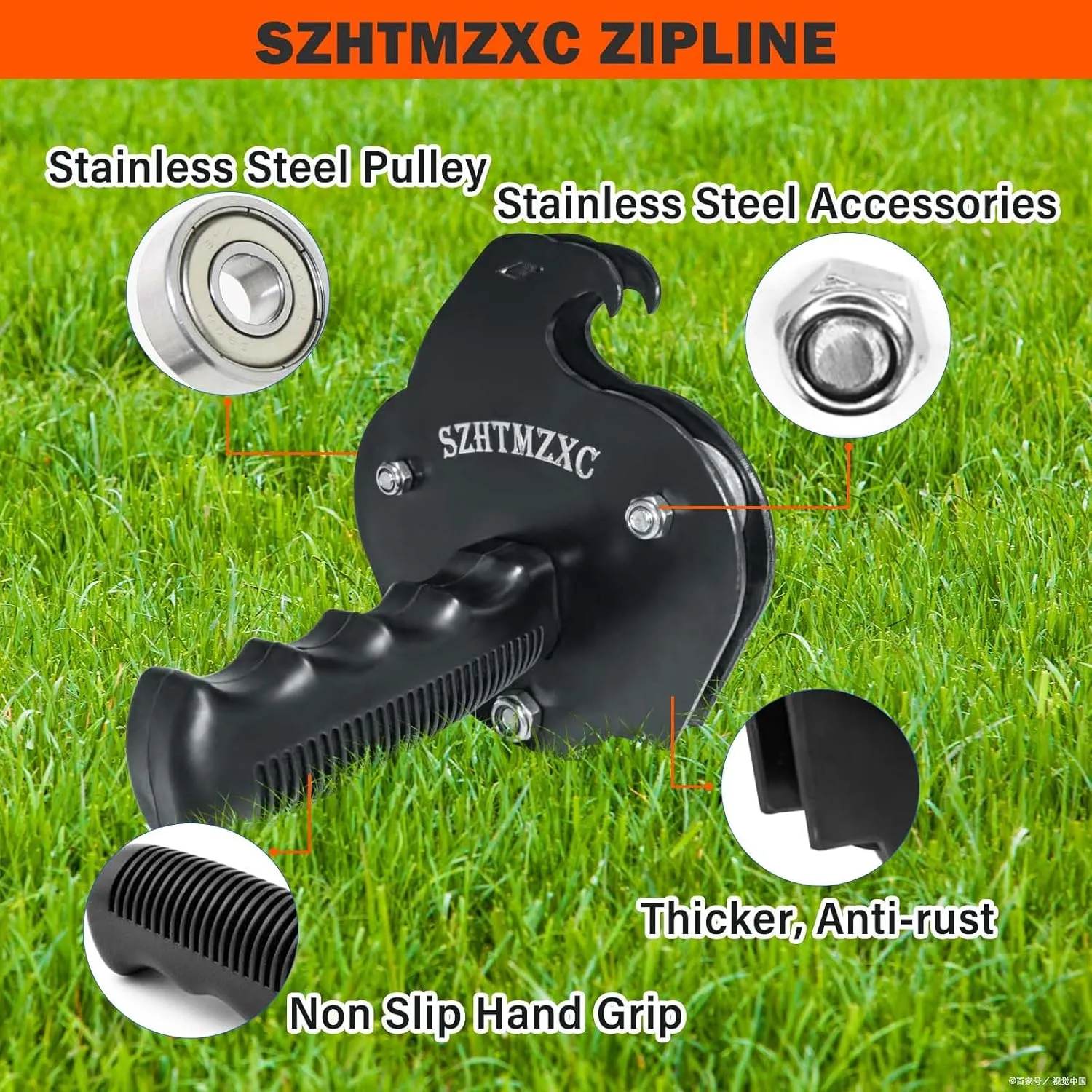 Zipline Kits for Backyard, 110FT Zip Line Kit for Kids and Adults Up to 350Lbs, Outdoor Playground Equipment (110FT Ratchet, Tree Climbing)
